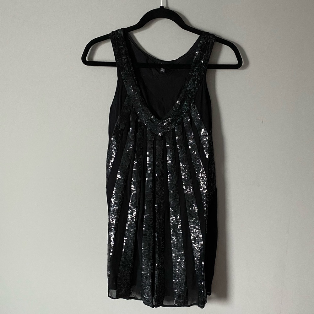 Le Chateau | Black Sequin Mini Dress